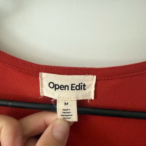 Open Edit rust Ruched V-Neck Long Sleeve Maxi - Picture 2 of 6